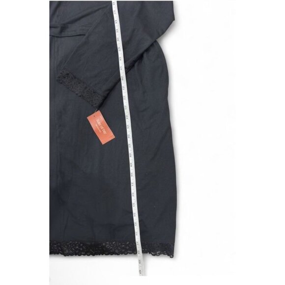 State of Day Macy’s 2pc Sleepwear Modal Bundle M Black Long Gown & Robe New - Picture 7 of 10